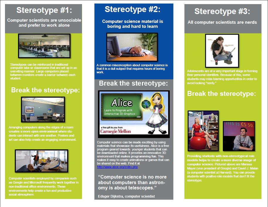 Debunking Stereotypes Brochure - teacher version